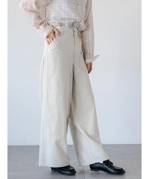 Lugnoncure(ルノンキュール)の「ワークストレートパンツ《2025spring catalog item》(その他パンツ・レディース・オフホワイト/ネイビー/ベージュ・M/L)」の2枚目の写真