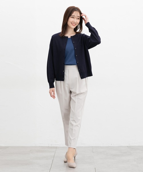 Honeys(ハニーズ)の「7分袖きれいめVネックT(Tシャツ/カットソー・レディース・ホワイト/ライトグレー/ブルー/ブラック・L/LL/M/S)」の20枚目の写真