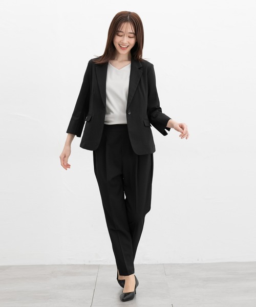 Honeys(ハニーズ)の「7分袖きれいめVネックT(Tシャツ/カットソー・レディース・ホワイト/ライトグレー/ブルー/ブラック・L/LL/M/S)」の22枚目の写真