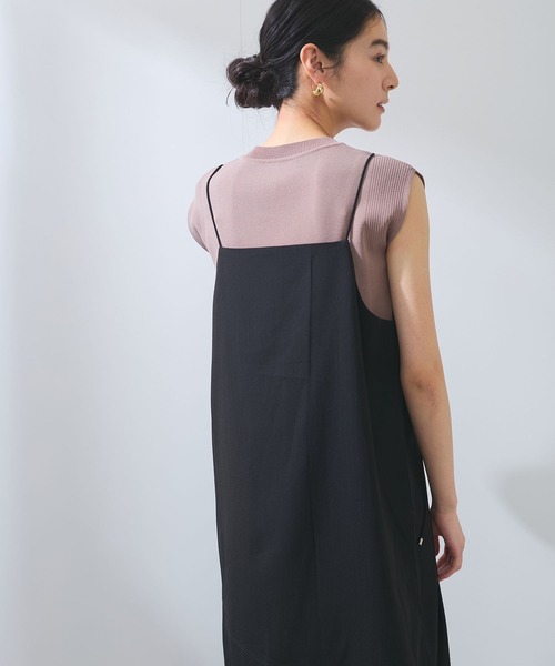 VIS（ビス）の「【WEB限定】【洗える】マルチWAYキャミワンピース（ワンピース・レディース・ブラック/サックスブルー/チャコールグレー・FREE）」の7枚目の写真