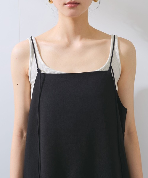 VIS（ビス）の「【WEB限定】【洗える】マルチWAYキャミワンピース（ワンピース・レディース・ブラック/サックスブルー/チャコールグレー・FREE）」の15枚目の写真