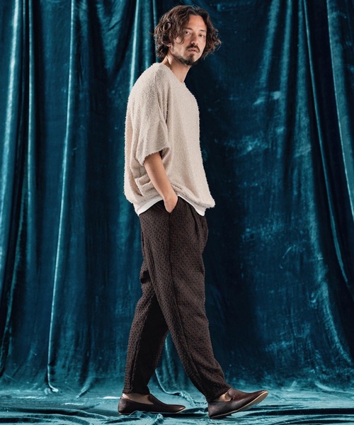 ANGENEHM(アンゲネーム)の「mp13337-Seersucker fabric tapered pants バルーンパンツ(その他パンツ・メンズ・ブラウン系その他/ブラック系その他・S/M/L)」の20枚目の写真