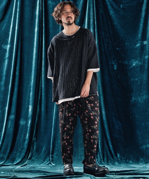 ANGENEHM(アンゲネーム)の「mp13337-Seersucker fabric tapered pants バルーンパンツ(その他パンツ・メンズ・ブラウン系その他/ブラック系その他・S/M/L)」の15枚目の写真