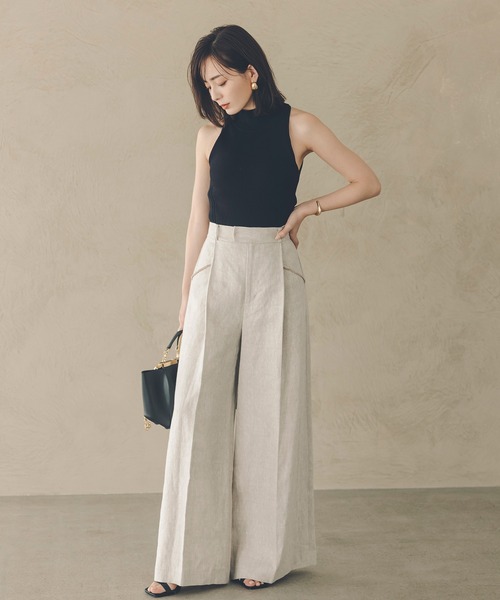 アニュアンス　リネンバミューダパンツＳ アニュアンス anuans リネンバミューダパンツ （BEIGE