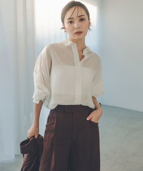 セール】リネンセミワイドパンツ（その他パンツ）｜anuans（ア