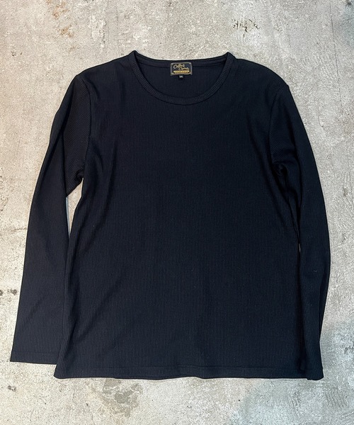Coffee & Cigarettes(コーヒーアンドシガレッツ)の「3C5 HEAVY WAFFLE CREW – USA VINTAGE FIT ワッフル クルーネックロンTEE ビンテージフィット(Tシャツ/カットソー・メンズ・ブラック/サックスブルー/ヘザーグレー/ホワイト・XL)」の3枚目の写真