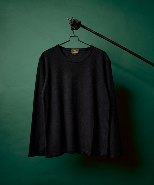 Coffee & Cigarettes(コーヒーアンドシガレッツ)の「3C5 HEAVY WAFFLE CREW – USA VINTAGE FIT ワッフル クルーネックロンTEE ビンテージフィット(Tシャツ/カットソー・メンズ・ブラック/サックスブルー/ヘザーグレー/ホワイト・XL)」の7枚目の写真