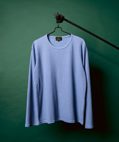Coffee & Cigarettes(コーヒーアンドシガレッツ)の「3C5 HEAVY WAFFLE CREW – USA VINTAGE FIT ワッフル クルーネックロンTEE ビンテージフィット(Tシャツ/カットソー・メンズ・ブラック/サックスブルー/ヘザーグレー/ホワイト・XL)」の11枚目の写真