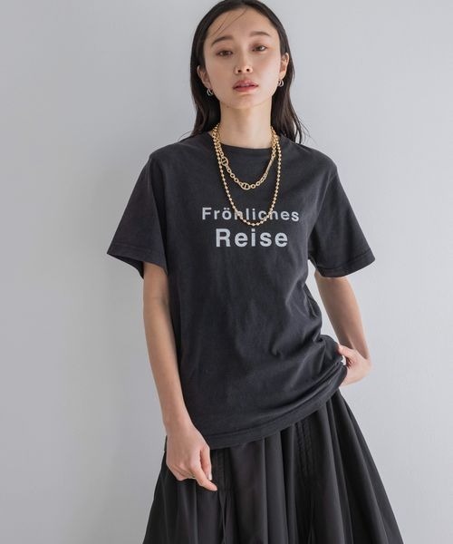 JEANASIS（ジーナシス）の「GermanロゴプリントTEE/450940（Tシャツ/カットソー・レディース・ブラック/ホワイト/イエロー・FREE）」の20枚目の写真