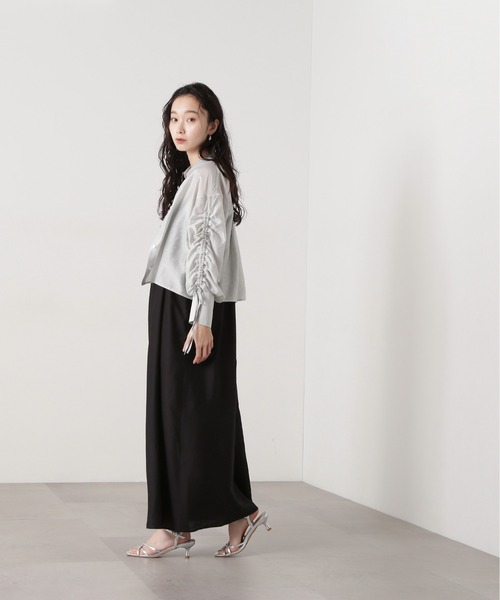 N.（N. Natural Beauty Basic）（エヌエヌナチュラルビューティーベーシック）の「シアードロストスリーブシャツ（シャツ/ブラウス・レディース・コーラルピンク/グリーン系その他/オフホワイト・MEDIUM）」の19枚目の写真