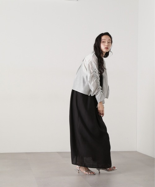 N.（N. Natural Beauty Basic）（エヌエヌナチュラルビューティーベーシック）の「シアードロストスリーブシャツ（シャツ/ブラウス・レディース・コーラルピンク/グリーン系その他/オフホワイト・MEDIUM）」の20枚目の写真