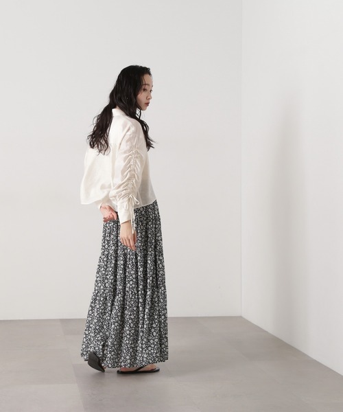 N.（N. Natural Beauty Basic）（エヌエヌナチュラルビューティーベーシック）の「シアードロストスリーブシャツ（シャツ/ブラウス・レディース・コーラルピンク/グリーン系その他/オフホワイト・MEDIUM）」の7枚目の写真