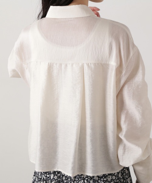 N.（N. Natural Beauty Basic）（エヌエヌナチュラルビューティーベーシック）の「シアードロストスリーブシャツ（シャツ/ブラウス・レディース・コーラルピンク/グリーン系その他/オフホワイト・MEDIUM）」の13枚目の写真