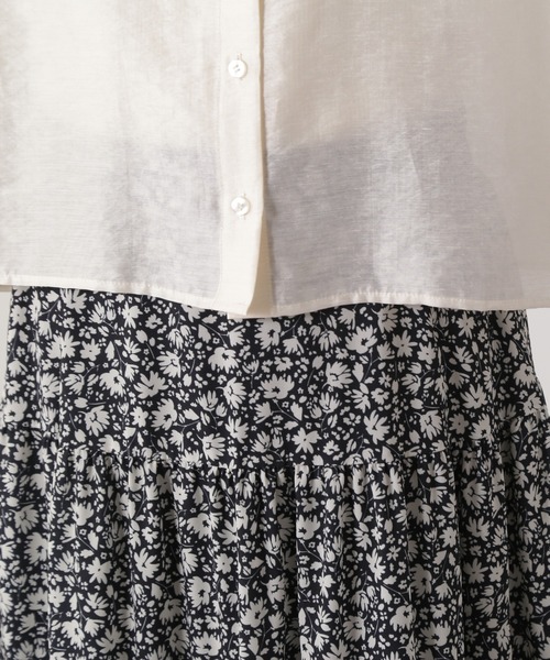 N.（N. Natural Beauty Basic）（エヌエヌナチュラルビューティーベーシック）の「シアードロストスリーブシャツ（シャツ/ブラウス・レディース・コーラルピンク/グリーン系その他/オフホワイト・MEDIUM）」の15枚目の写真