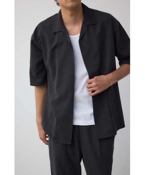 AZUL by moussy（アズールバイマウジー）の「接触冷感フェイクスウェードセットアップ（セットアップ・メンズ・ブラック/カーキ/グレー・MEDIUM/LARGE）」の2枚目の写真