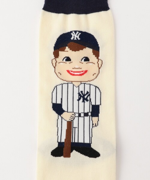 MLB（メジャーリーグベースボール）の「MLB/メジャーリーグベースボール 200 MLB BH SOCKS（ソックス/靴下・メンズ・グレー/オフホワイト・ONE SIZE）」の5枚目の写真