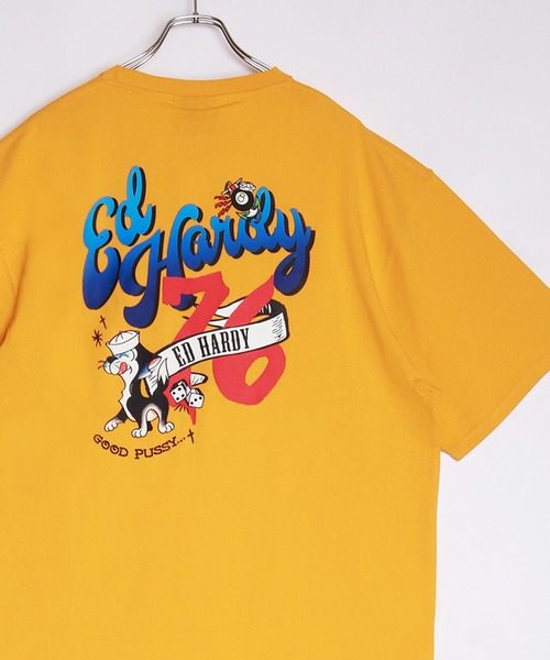 Ed Hardy（エドハーディー）の「Ed Hardy ルーズサイズ プリント半袖Tシャツ（Tシャツ/カットソー・メンズ・ブラック系その他2/ブルー/ブラック系その他4/チャコール/イエロー系その他/ホワイト系その他2/ブラック系その他3/イエロー/ホワイト/ライム/ホワイト系その他/ブラック系その他/ブラック/ブラック系その他6/グレー系その他2/ブラック系その他5/グレー系その他・L/M/LL）」の17枚目の写真
