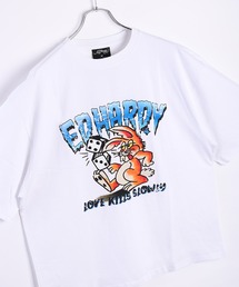 Ed Hardy ルーズサイズ プリント半袖Tシャツ