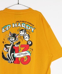 Ed Hardy ルーズサイズ プリント半袖Tシャツ