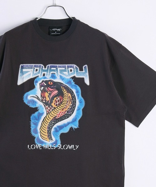 Ed Hardy（エドハーディー）の「Ed Hardy ルーズサイズ プリント半袖Tシャツ（Tシャツ/カットソー・メンズ・ブラック系その他2/ブルー/ブラック系その他4/チャコール/イエロー系その他/ホワイト系その他2/ブラック系その他3/イエロー/ホワイト/ライム/ホワイト系その他/ブラック系その他/ブラック/ブラック系その他6/グレー系その他2/ブラック系その他5/グレー系その他・L/M/LL）」の12枚目の写真