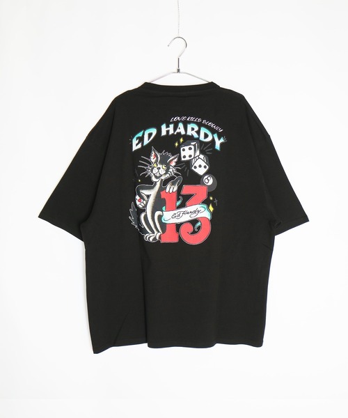 Ed Hardy（エドハーディー）の「Ed Hardy ルーズサイズ プリント半袖Tシャツ（Tシャツ/カットソー・メンズ・ブラック系その他2/ブルー/ブラック系その他4/チャコール/イエロー系その他/ホワイト系その他2/ブラック系その他3/イエロー/ホワイト/ライム/ホワイト系その他/ブラック系その他/ブラック/ブラック系その他6/グレー系その他2/ブラック系その他5/グレー系その他・L/M/LL）」の22枚目の写真