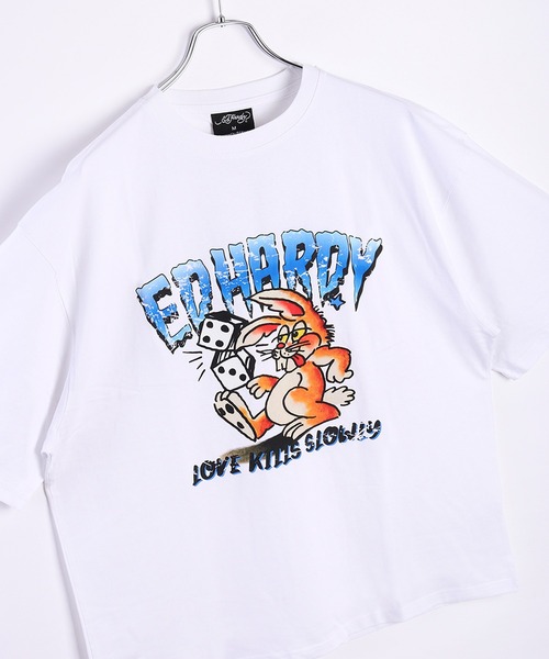 セール】Ed Hardy ルーズサイズ プリント半袖Tシャツ（Tシャツ