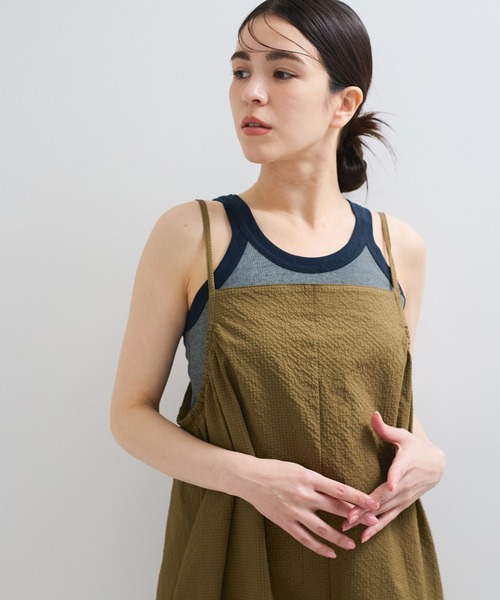 MILLER（ミラー）の「【Miller/ミラー】PANEL RIBBED ATHLETIC TANK（タンクトップ・レディース・レッド系/ホワイト/グリーン系/ブラック/グレー系/イエロー系・FREE）」の3枚目の写真