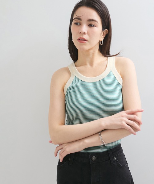 MILLER（ミラー）の「【Miller/ミラー】PANEL RIBBED ATHLETIC TANK（タンクトップ・レディース・レッド系/ホワイト/グリーン系/ブラック/グレー系/イエロー系・FREE）」の4枚目の写真