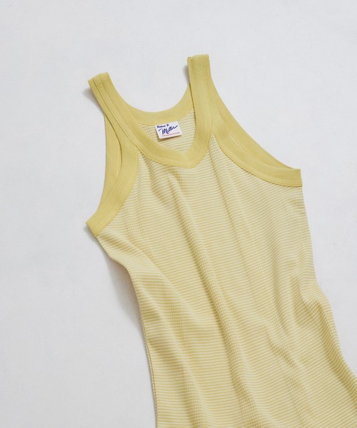 MILLER（ミラー）の「【Miller/ミラー】PANEL RIBBED ATHLETIC TANK（タンクトップ・レディース・レッド系/ホワイト/グリーン系/ブラック/グレー系/イエロー系・FREE）」の5枚目の写真