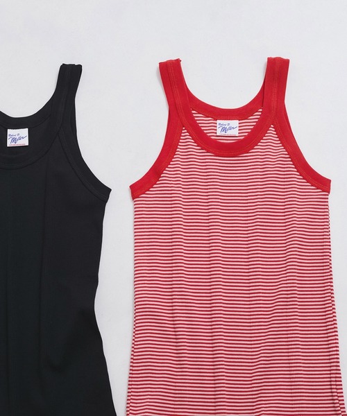 MILLER（ミラー）の「【Miller/ミラー】PANEL RIBBED ATHLETIC TANK（タンクトップ・レディース・レッド系/ホワイト/グリーン系/ブラック/グレー系/イエロー系・FREE）」の6枚目の写真