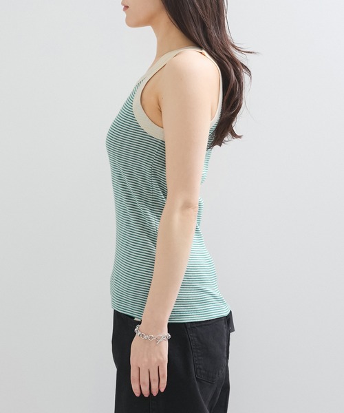 MILLER（ミラー）の「【Miller/ミラー】PANEL RIBBED ATHLETIC TANK（タンクトップ・レディース・レッド系/ホワイト/グリーン系/ブラック/グレー系/イエロー系・FREE）」の11枚目の写真