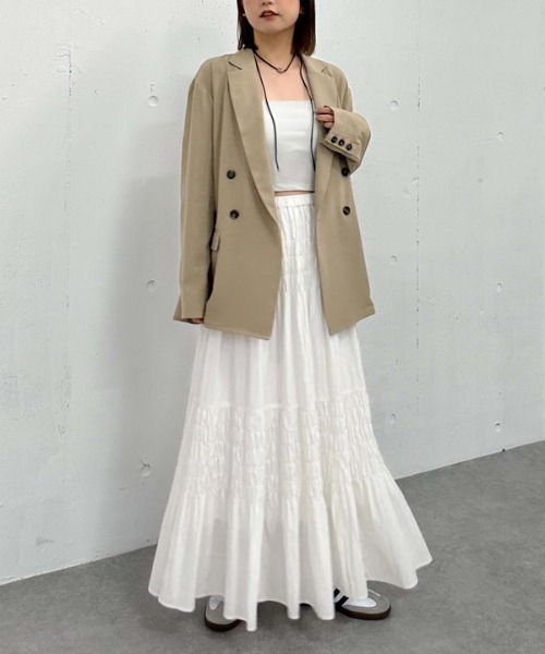 archives（アルシーヴ）の「【3シーズン使える！】ダブルテーラードジャケット（テーラードジャケット・レディース・モカ/ベージュ/ネイビー/グレー・MEDIUM）」の10枚目の写真