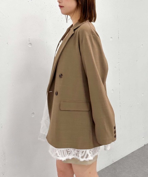 archives（アルシーヴ）の「【3シーズン使える！】ダブルテーラードジャケット（テーラードジャケット・レディース・モカ/ベージュ/ネイビー/グレー・MEDIUM）」の19枚目の写真