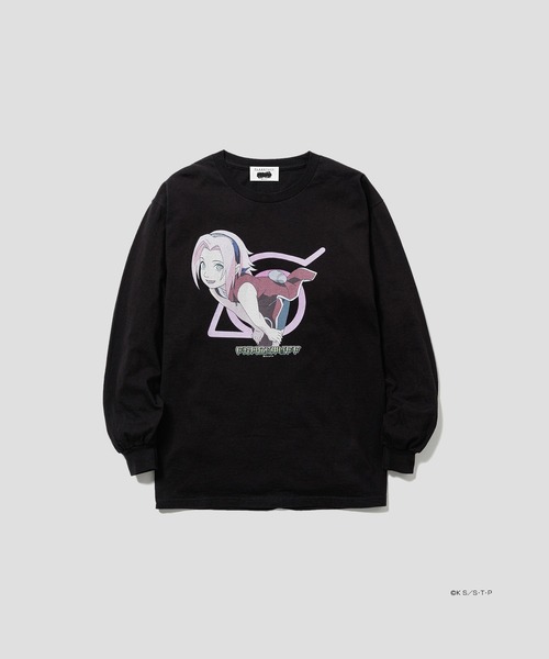 F-LAGSTUF-F(フラグスタフ)の「【FLAGSTUFF】SAKURA L/S TEE(Tシャツ/カットソー・メンズ・ブラック/ホワイト・L/M)」の1枚目の写真