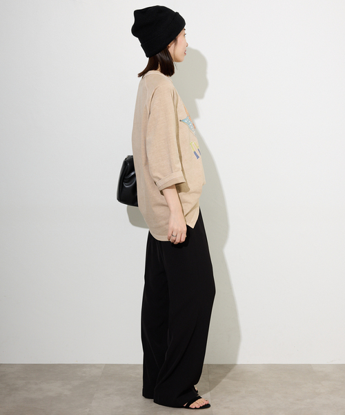 4サイズ展開》ピンタックセミフレアパンツ（その他パンツ）｜SLOBE