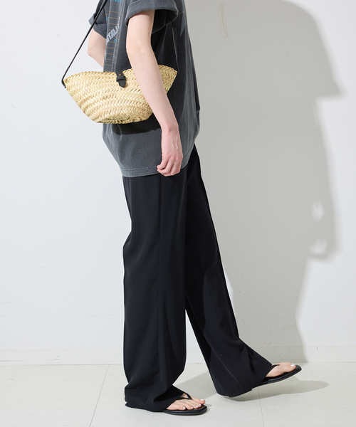 4サイズ展開》ピンタックセミフレアパンツ（その他パンツ）｜SLOBE