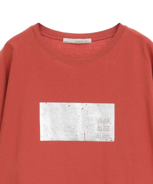 ELENCARE DUE（エレンカーレデュエ）の「・ELENCARE DUE 箔プリントTEE（Tシャツ/カットソー・レディース・ブラック/オフホワイト/レッド/杢グレー・FREE）」の13枚目の写真