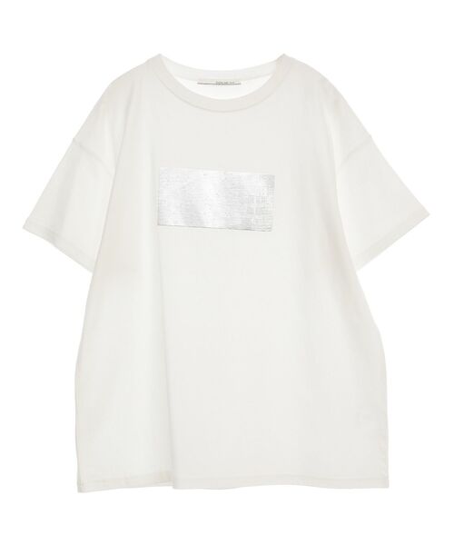 ELENCARE DUE（エレンカーレデュエ）の「・ELENCARE DUE 箔プリントTEE（Tシャツ/カットソー・レディース・ブラック/オフホワイト/レッド/杢グレー・FREE）」の22枚目の写真