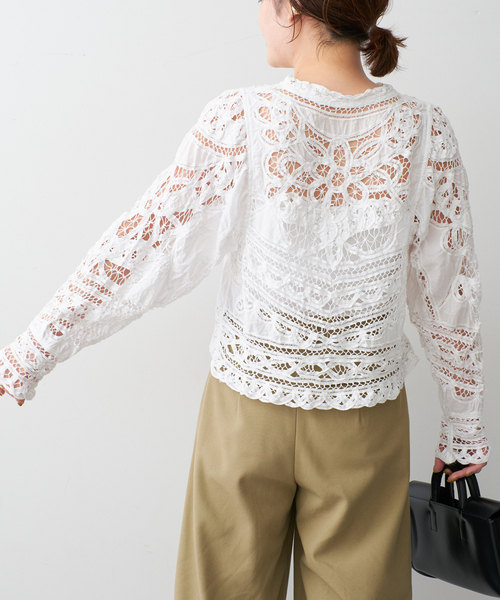 アドニシスバテンレースブラウス セール】バテンレース前開きブラウス（シャツ/ブラウス）｜Spick