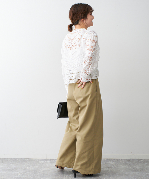 セール】バテンレース前開きブラウス（シャツ/ブラウス）｜Spick