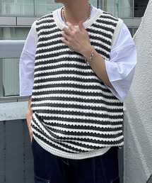 CREARE -LINO- | ボーダーニットベスト(ベスト)