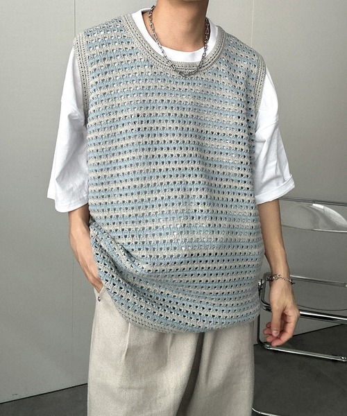 Laurant ベスト ジレ Sound Horizon Revo ※ベストのみ Rainbow Country(レインボーカントリー) Horsehide Down Vest