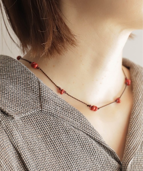 セラミックビーズ＆シルクコードネックレス | NOMBRE IMPAIR