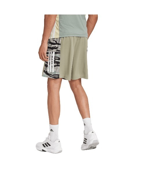 adidas(アディダス)の「アディダス adidas トレイン エッセンシャルズ カモ スリーストライプスショーツ(その他パンツ・メンズ・ブラック×グレー/カーキ・LL/3L/S/M/L)」の6枚目の写真