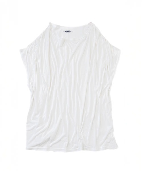 HOLLYWOOD RANCH MARKET(ハリウッドランチマーケット)の「レーヨンテンジク ノースリーブプルオーバー(Tシャツ/カットソー・レディース・チャコール/ホワイト/ピンク/オリーブ・ONE SIZE)」の2枚目の写真
