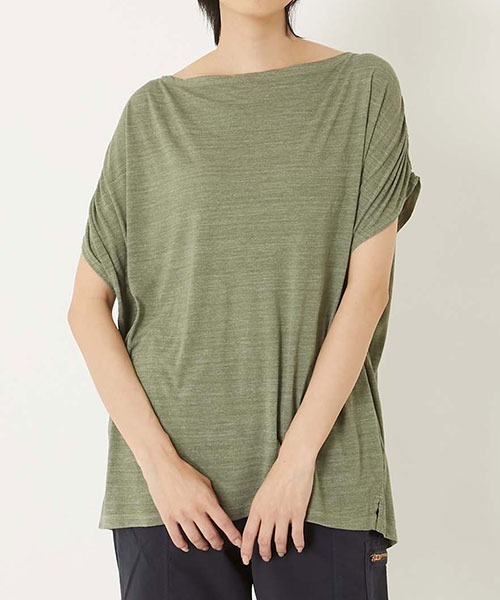 HOLLYWOOD RANCH MARKET(ハリウッドランチマーケット)の「レーヨンテンジク ノースリーブプルオーバー(Tシャツ/カットソー・レディース・チャコール/ホワイト/ピンク/オリーブ・ONE SIZE)」の10枚目の写真