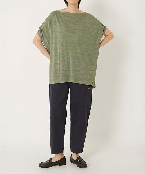 HOLLYWOOD RANCH MARKET(ハリウッドランチマーケット)の「レーヨンテンジク ノースリーブプルオーバー(Tシャツ/カットソー・レディース・チャコール/ホワイト/ピンク/オリーブ・ONE SIZE)」の16枚目の写真