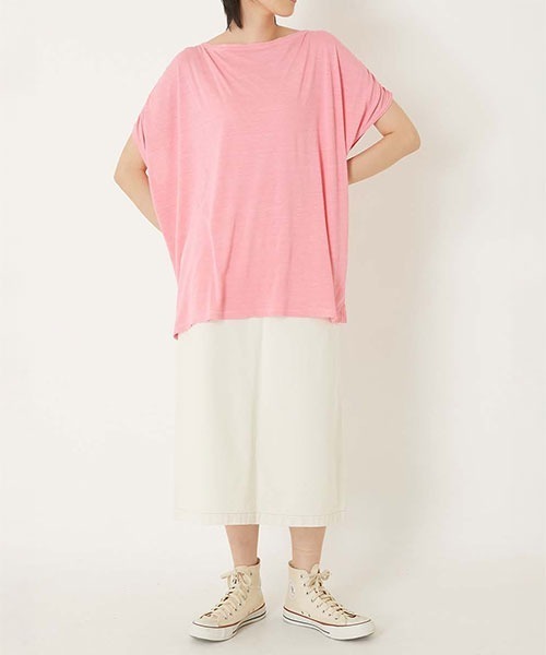 HOLLYWOOD RANCH MARKET(ハリウッドランチマーケット)の「レーヨンテンジク ノースリーブプルオーバー(Tシャツ/カットソー・レディース・チャコール/ホワイト/ピンク/オリーブ・ONE SIZE)」の19枚目の写真