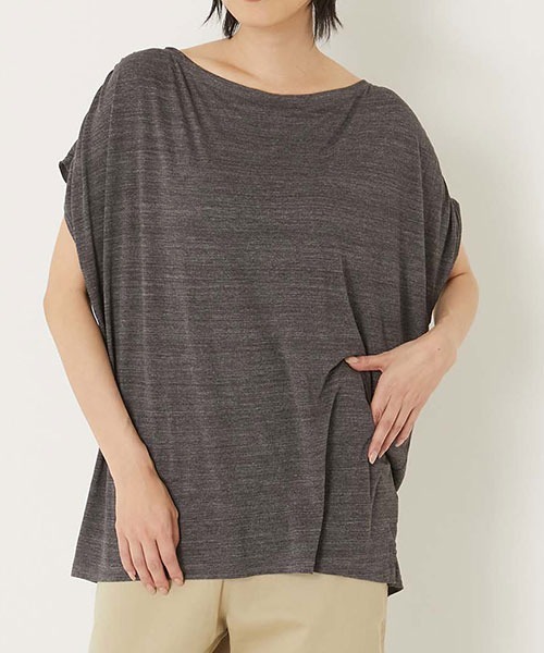 HOLLYWOOD RANCH MARKET(ハリウッドランチマーケット)の「レーヨンテンジク ノースリーブプルオーバー(Tシャツ/カットソー・レディース・チャコール/ホワイト/ピンク/オリーブ・ONE SIZE)」の8枚目の写真