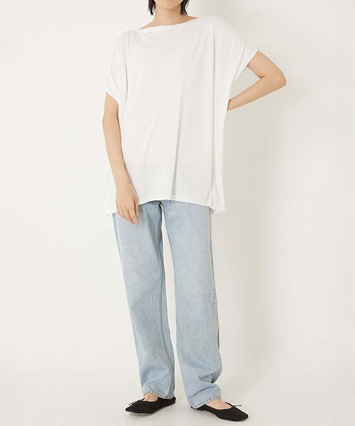 HOLLYWOOD RANCH MARKET(ハリウッドランチマーケット)の「レーヨンテンジク ノースリーブプルオーバー(Tシャツ/カットソー・レディース・チャコール/ホワイト/ピンク/オリーブ・ONE SIZE)」の7枚目の写真